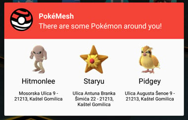 Beautiful PokeMesh Notifications