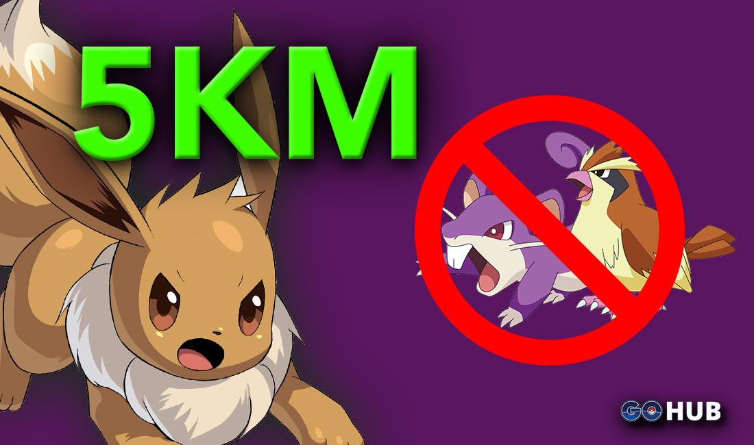 Niantic confirms Eevee 5KM hatch, Pidgey and Rattata no longer