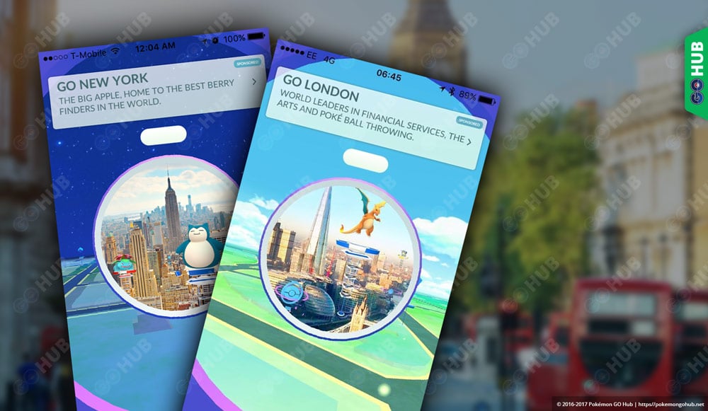 Pokémon GO London New York Sponsored Pokéstops