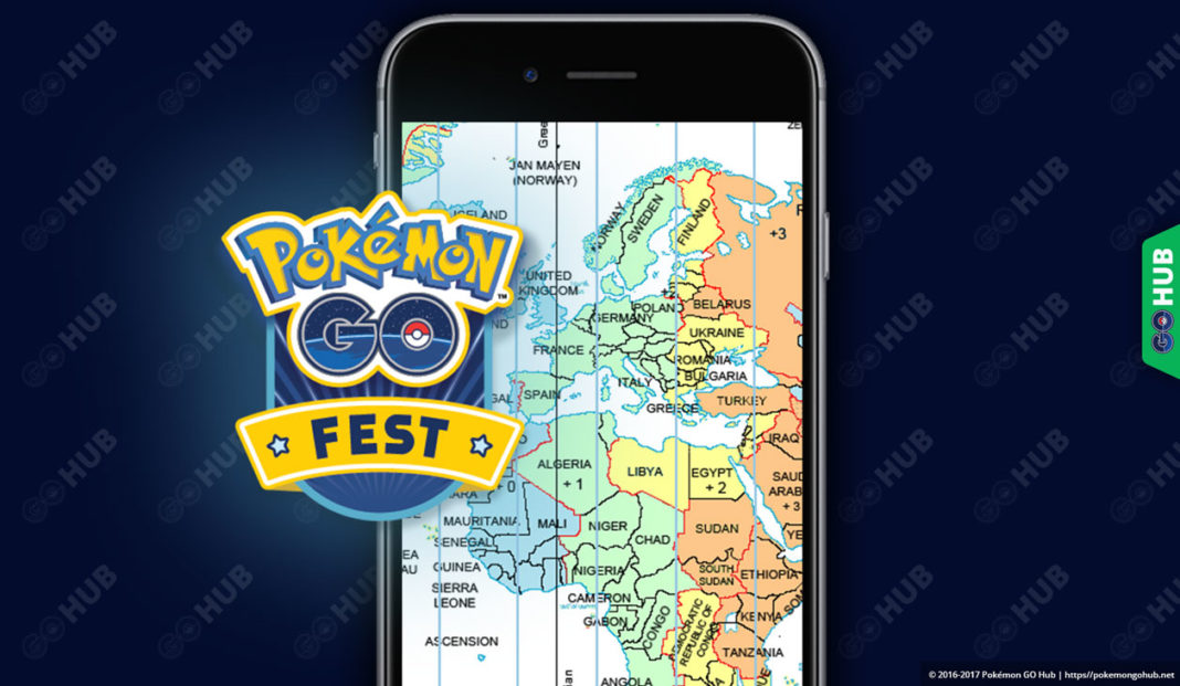 Pokémon GO Fest Time Zones