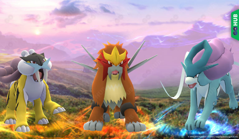 Pokemon Ho-oh Raikou Suicune and Entei 