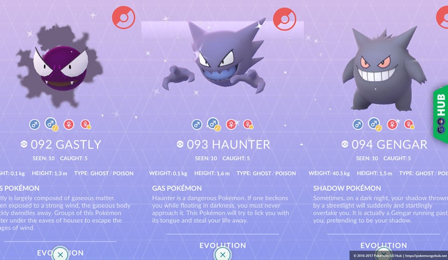 Shiny Gastly, Haunter and Gengar 3D assets discovered in app's network  traffic