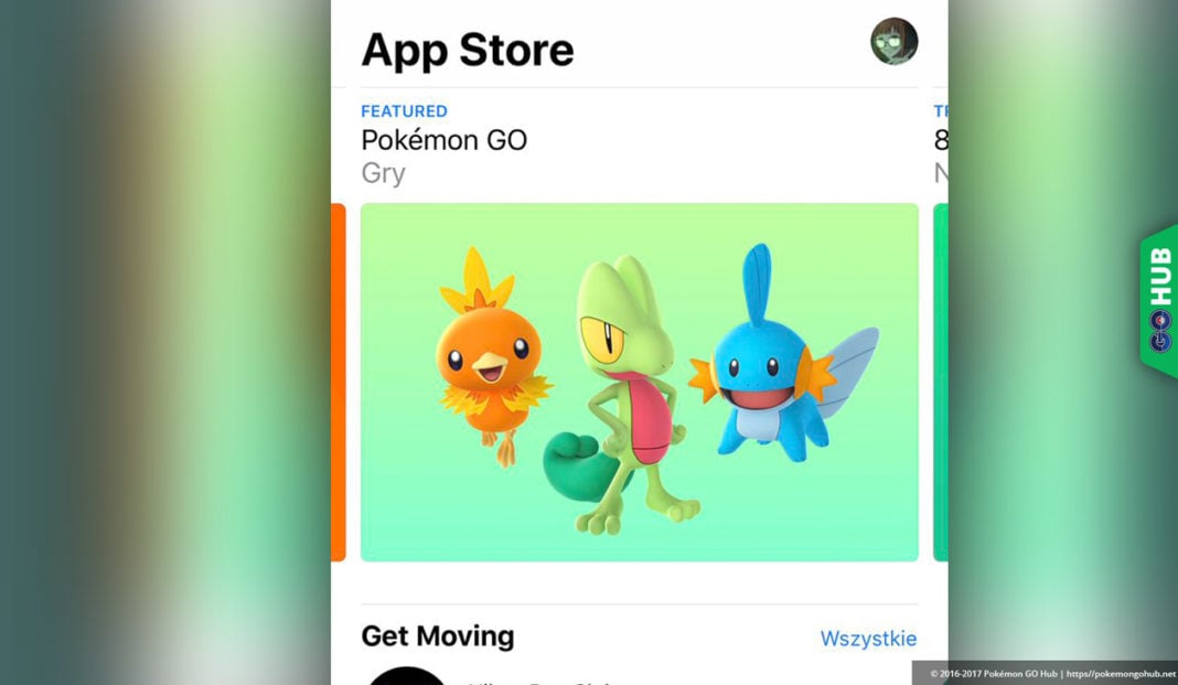 Pokémon GO Generation 3 advertisement appears in the Apple Watch store!