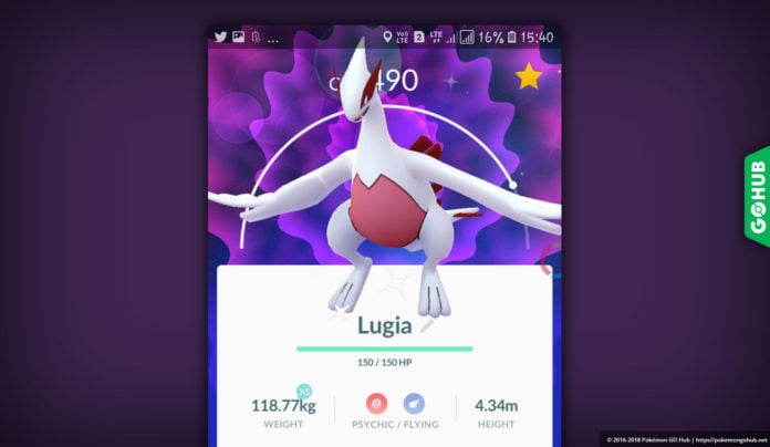 Shiny Lugia Pokémon GO