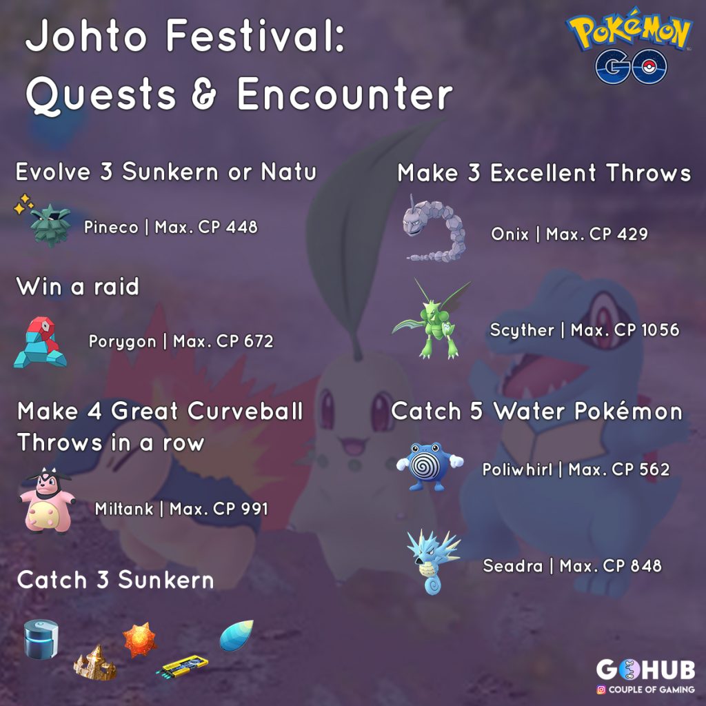 Johto Festival New Quests