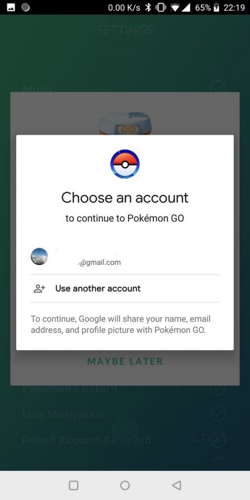 Adventure Sync needs Google account