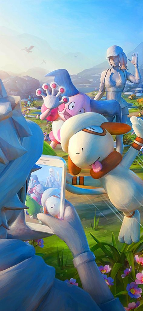 Pokemon GO 0.135.0 loading screen featuring Smeargle and Mr.Mime 