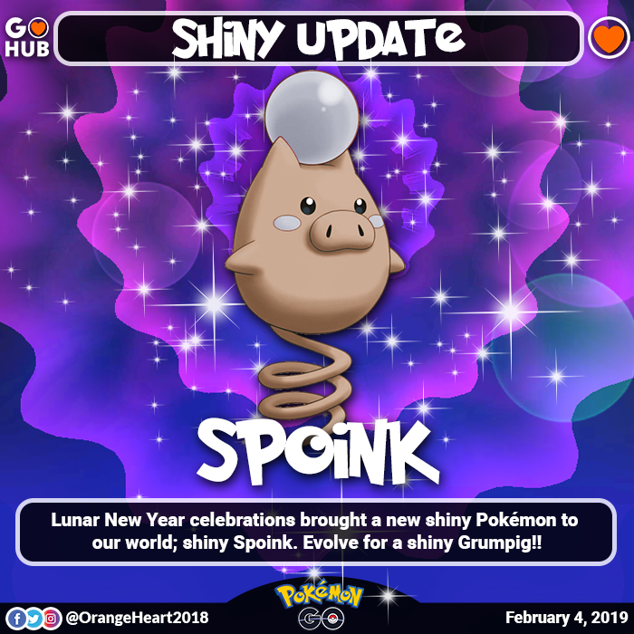 Pokemon Go Lunar New Year 2019 Event: Shiny Spoink &amp; Double Catch