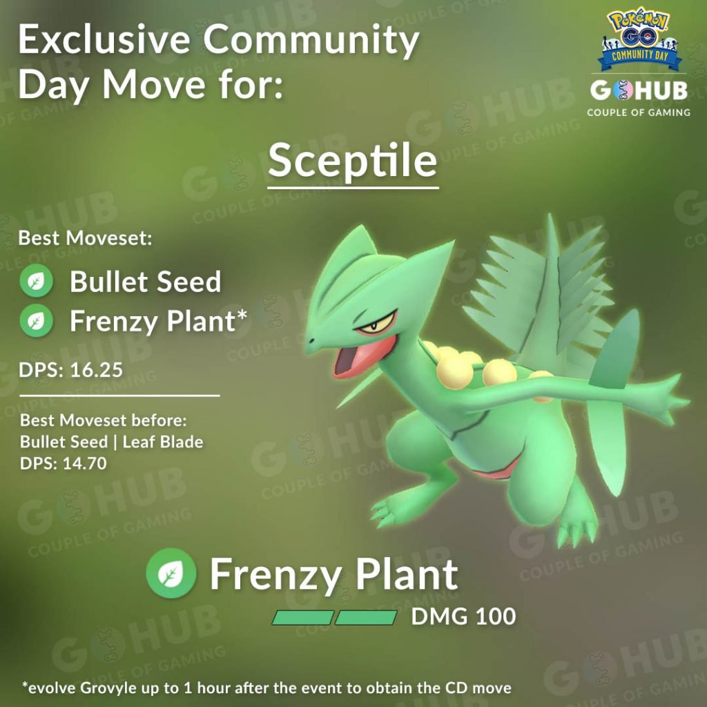 Sceptile with Frenzy Plant