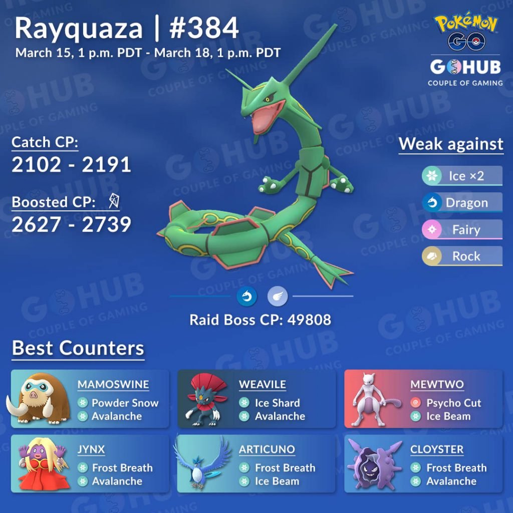 Rayquaza Counters Guide Pokemon GO Hub