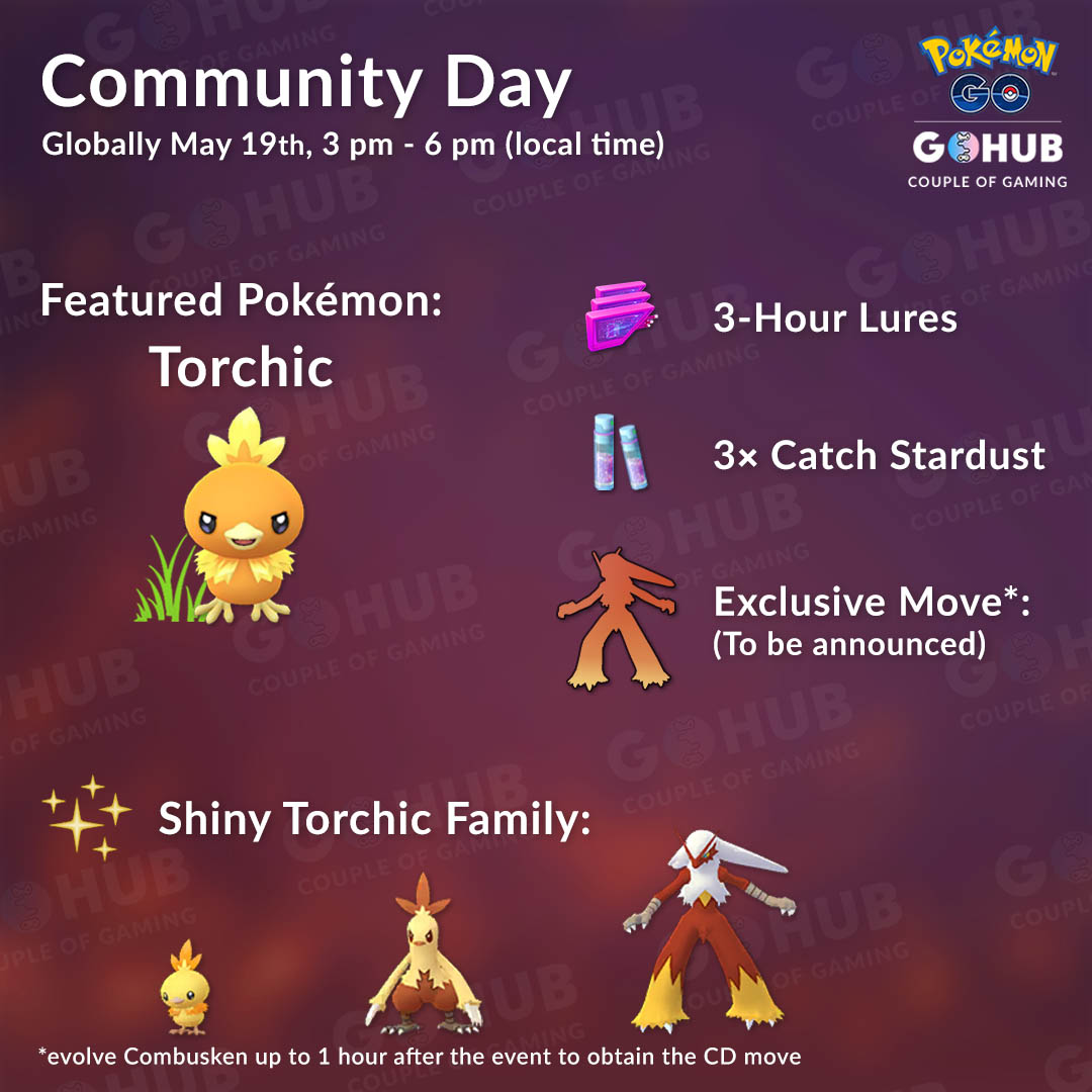 Torchic Community Day Is Coming May 19 2019 Pokemon Go Hub