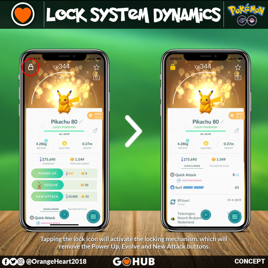 Pokemon Locking idea in Pokemon GO