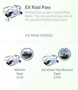 Ex Raids in Pokémon GO - EX Raid Pass Bag