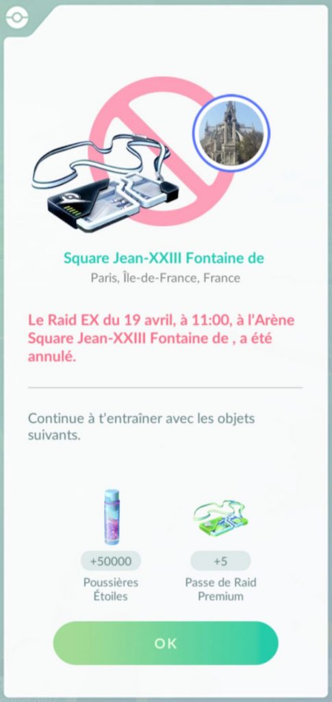 EX Raid Cancellation