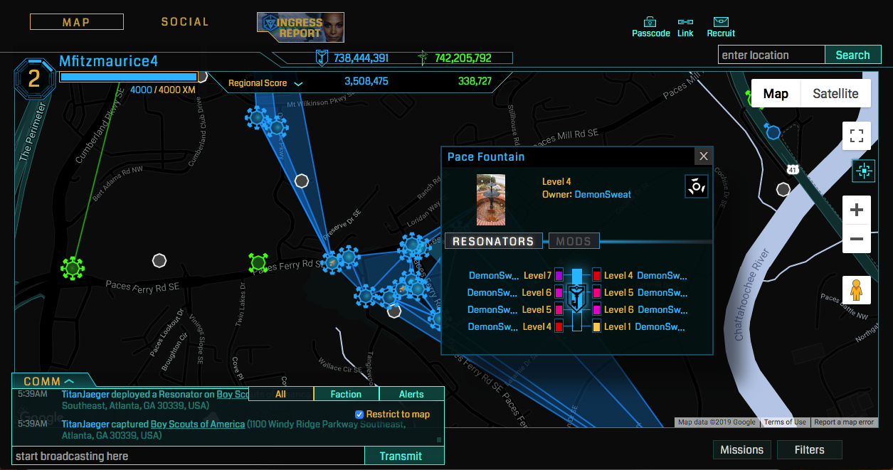 Ingress Intel Map