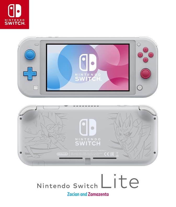 A special version of the Nintendo Switch Lite that features Zacian and Zamazenta