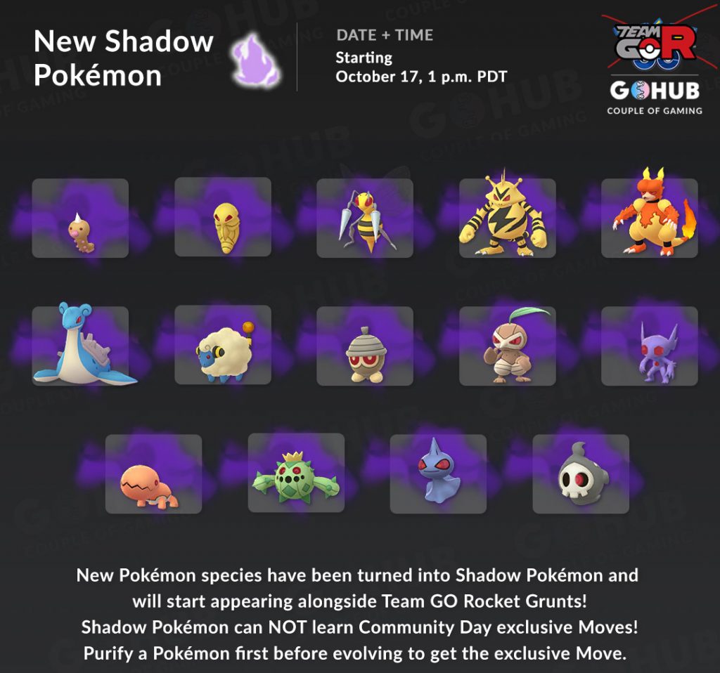 New Shadow Pokemon Halloween 2019