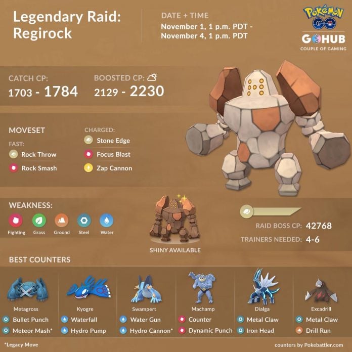 Regirock Raid Counters Guide | Pokémon GO Hub