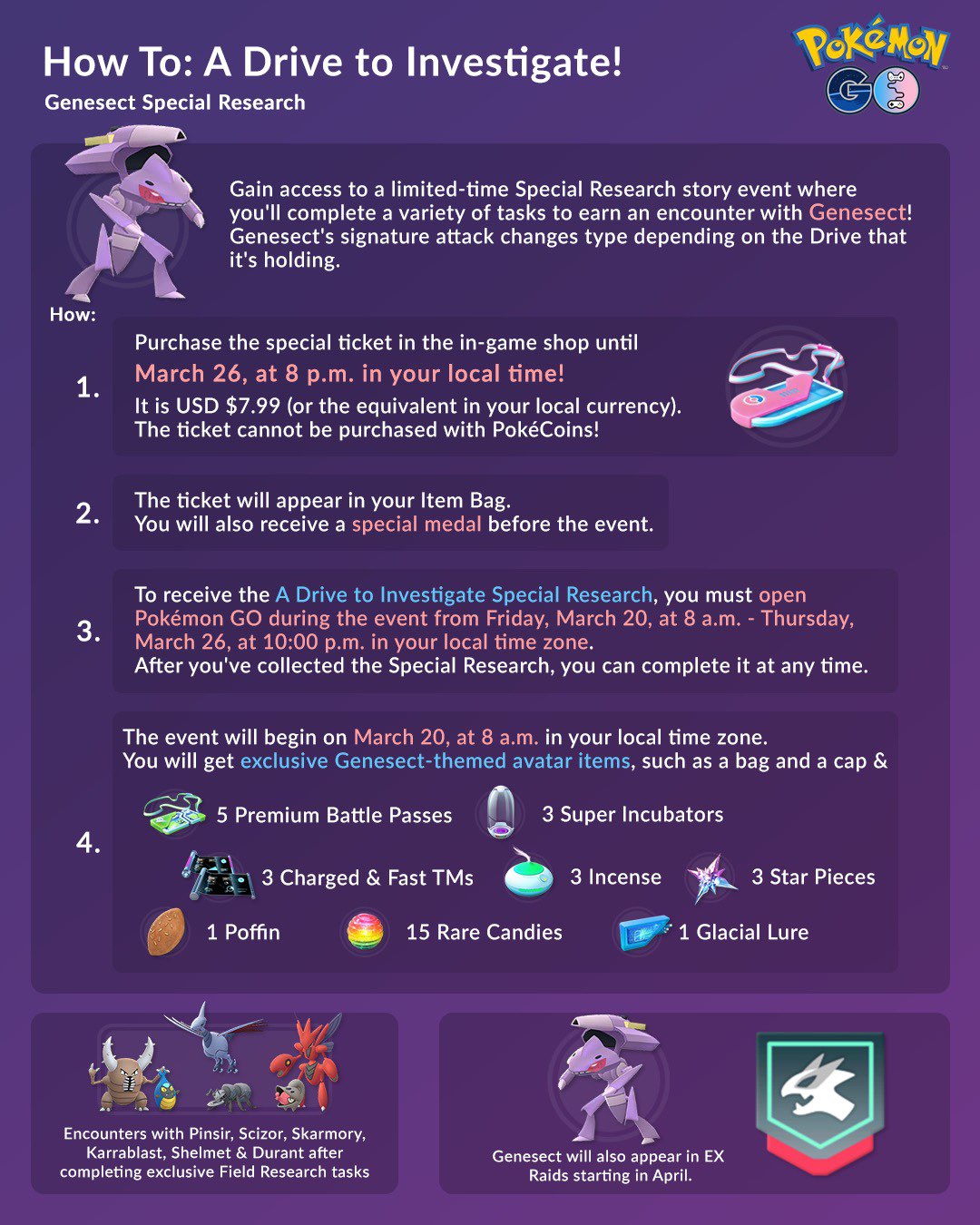 Pokémon GO Guide To Genesect's Different Drives