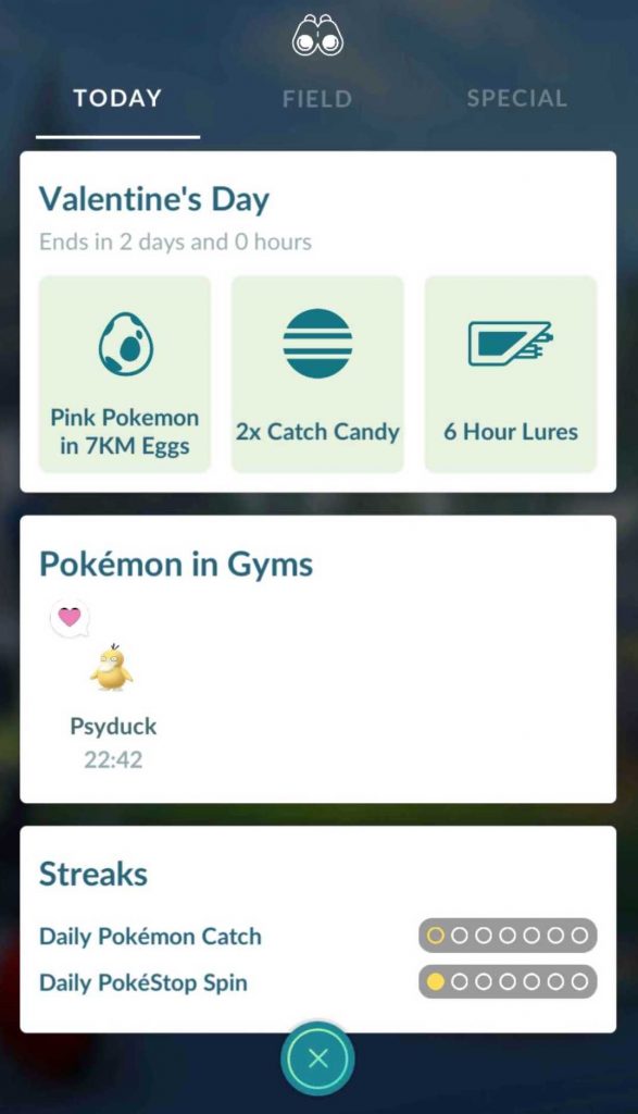 Today View in Pokémon GO