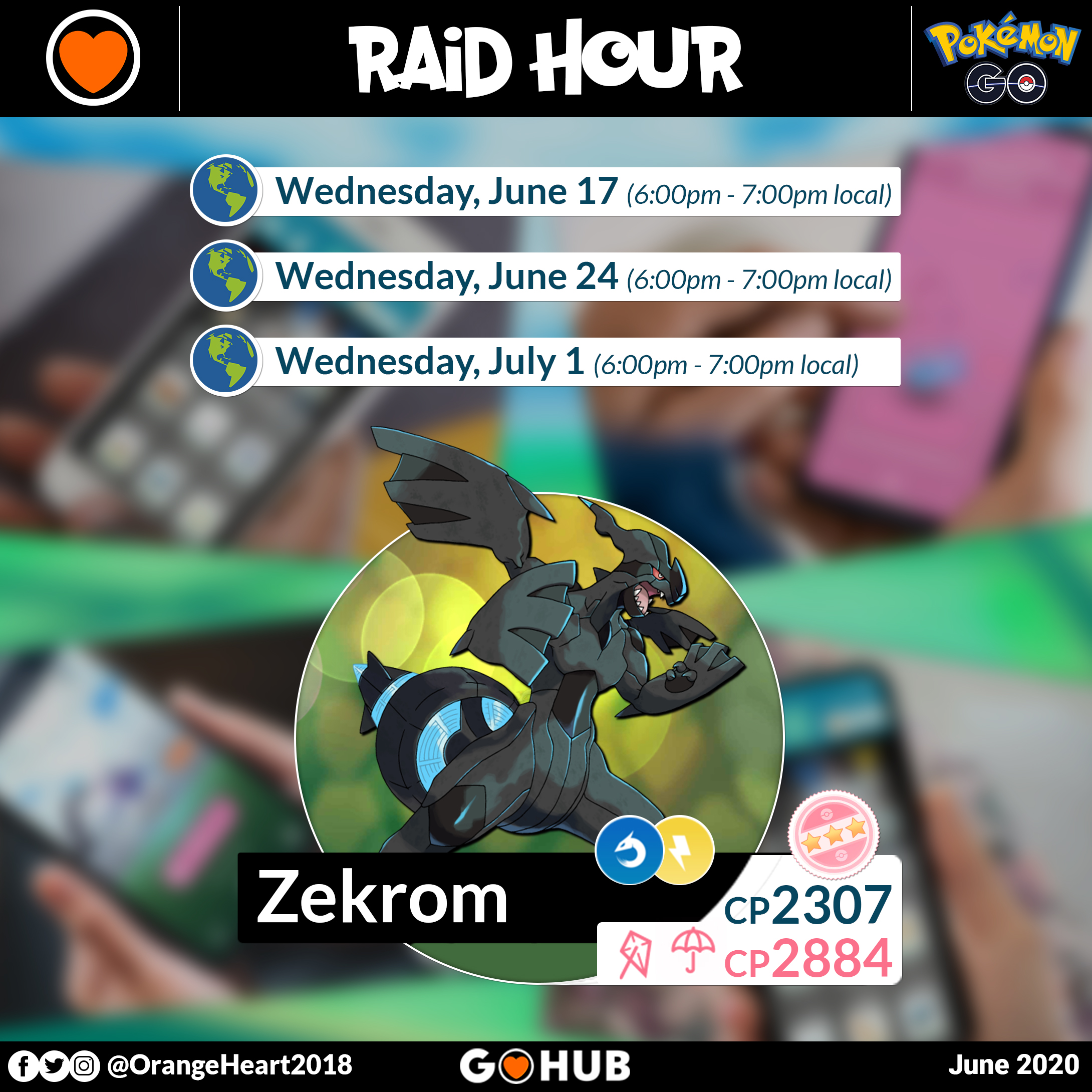 Estreia de Zekrom no Pokémon GO e muito mais em junho!