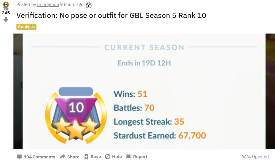 Season 5 Gbl Is Rank 10 Meaningless Pokemon Go Hub