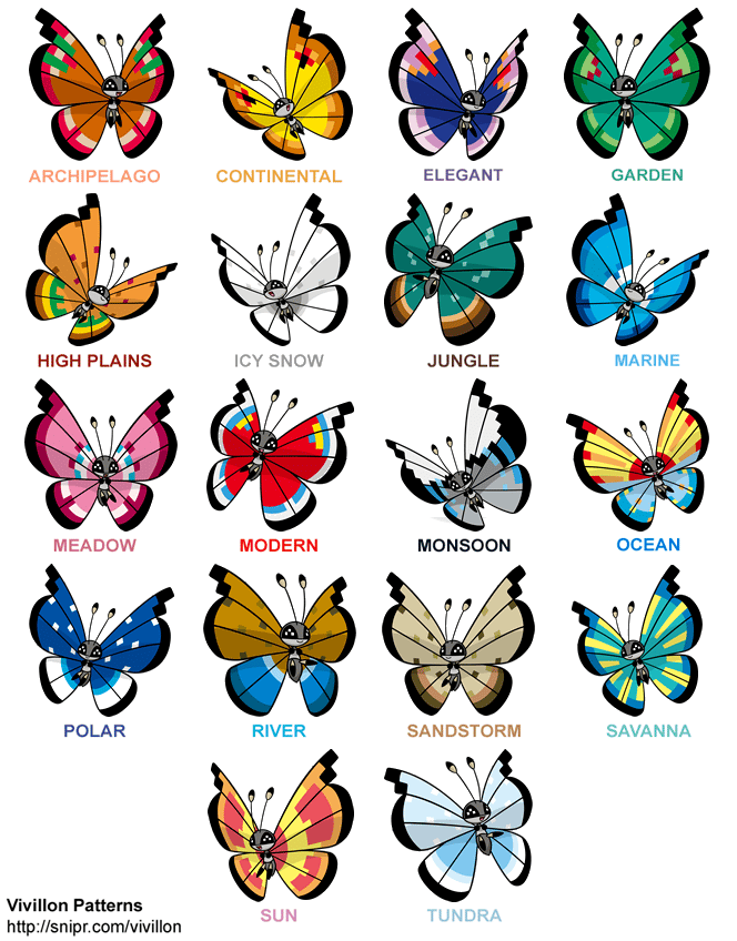 vivillon patterns