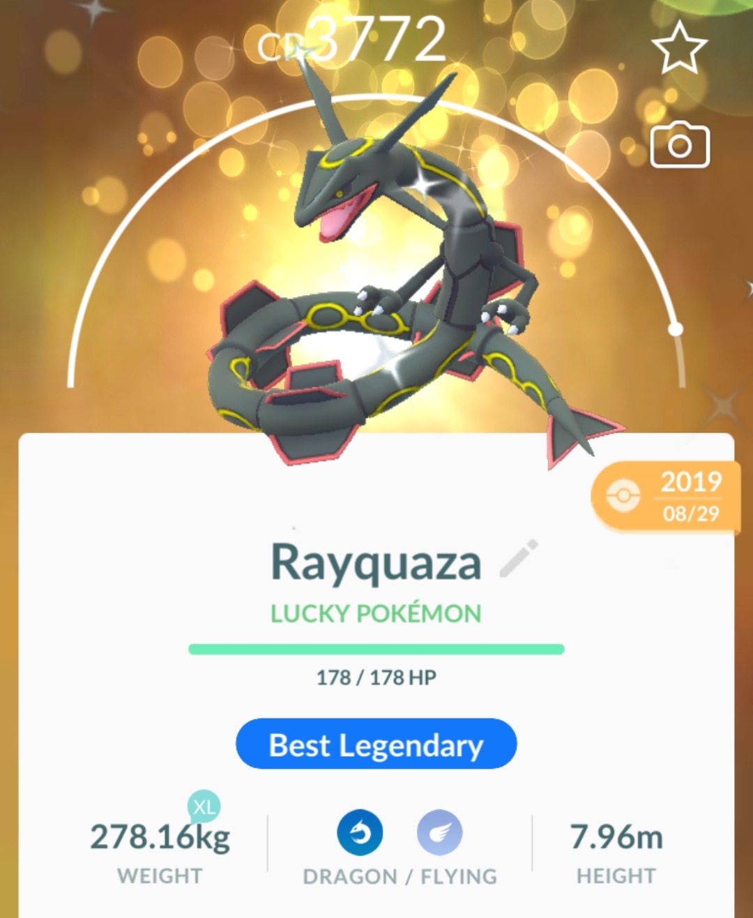 First Shiny Legendary. Lucky Shiny mega rayquaza! : r/pokemongo