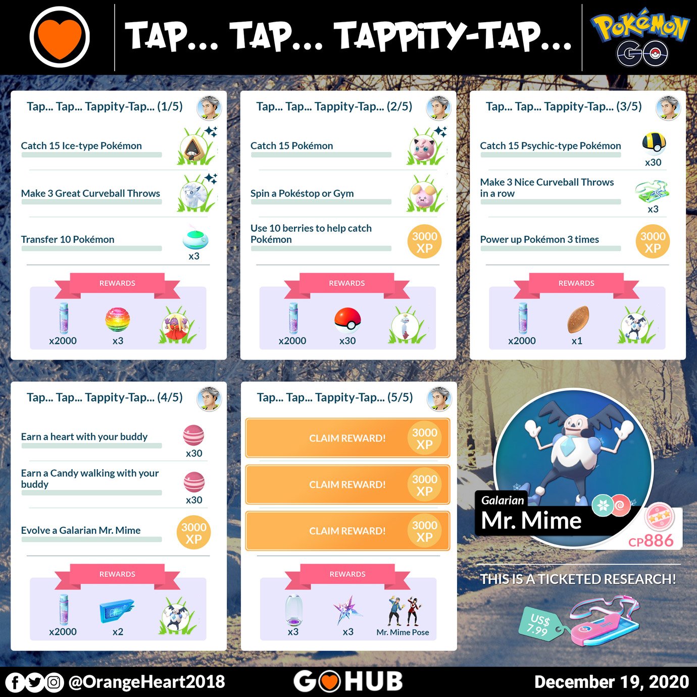 Galarian Mr. Mime Special Research Tasks and Rewards