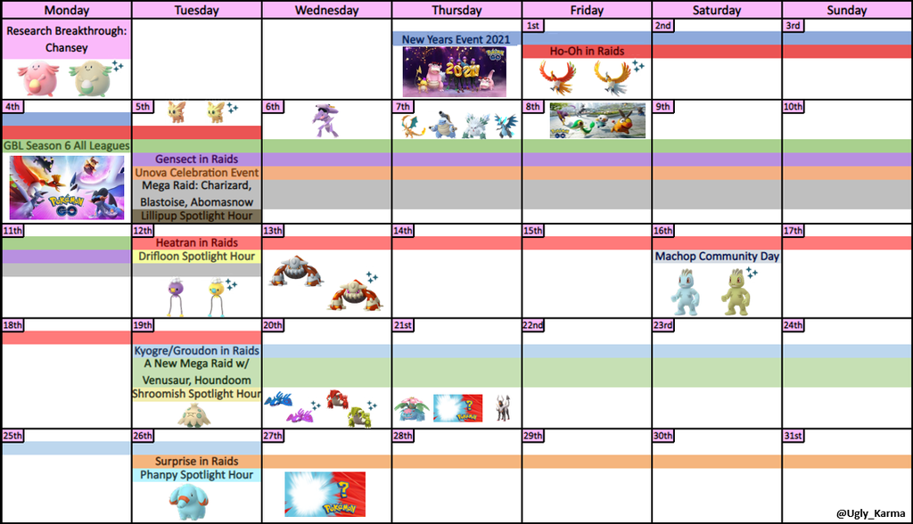 January 2021 Events in Pokémon GO 