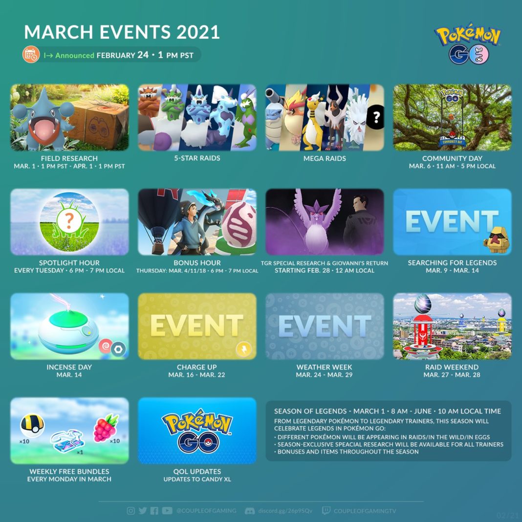 March 2021 Events in Pokémon GO
