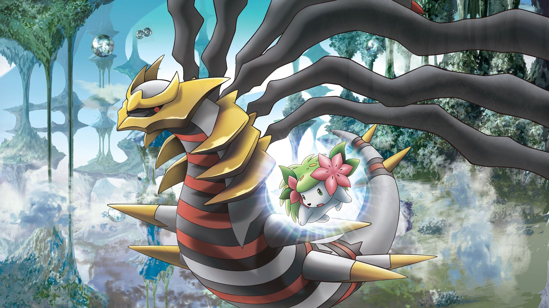 Shiny Arceus and Shiny Giratina based on eachother