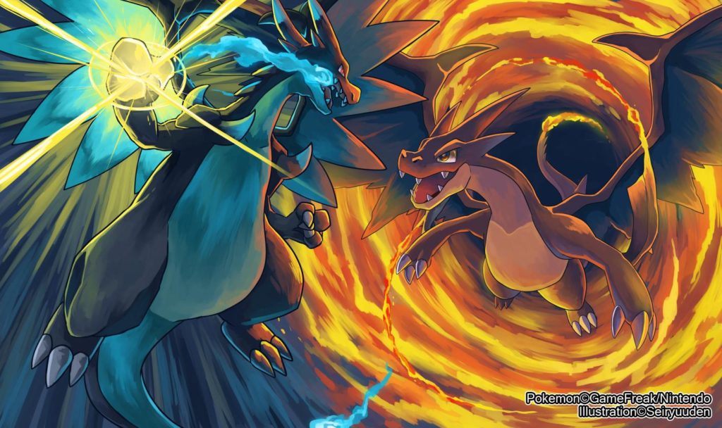 Mega Charizard X and Mega Charizard Y