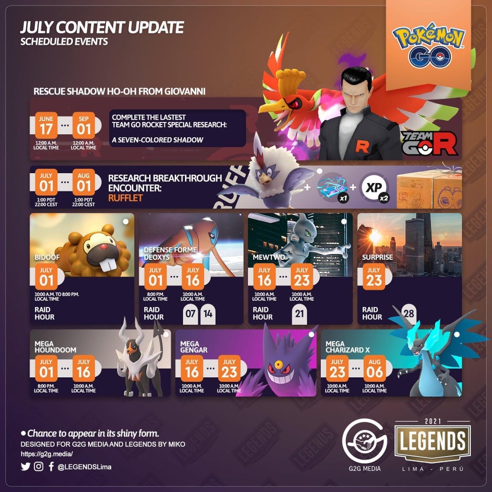 July 2021 Events Calendar Pokémon GO Hub