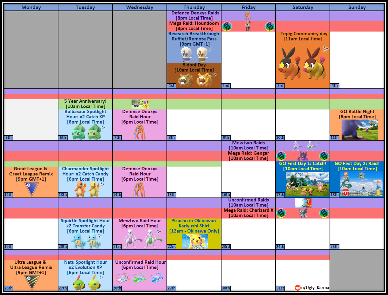 July 2021 Events Calendar