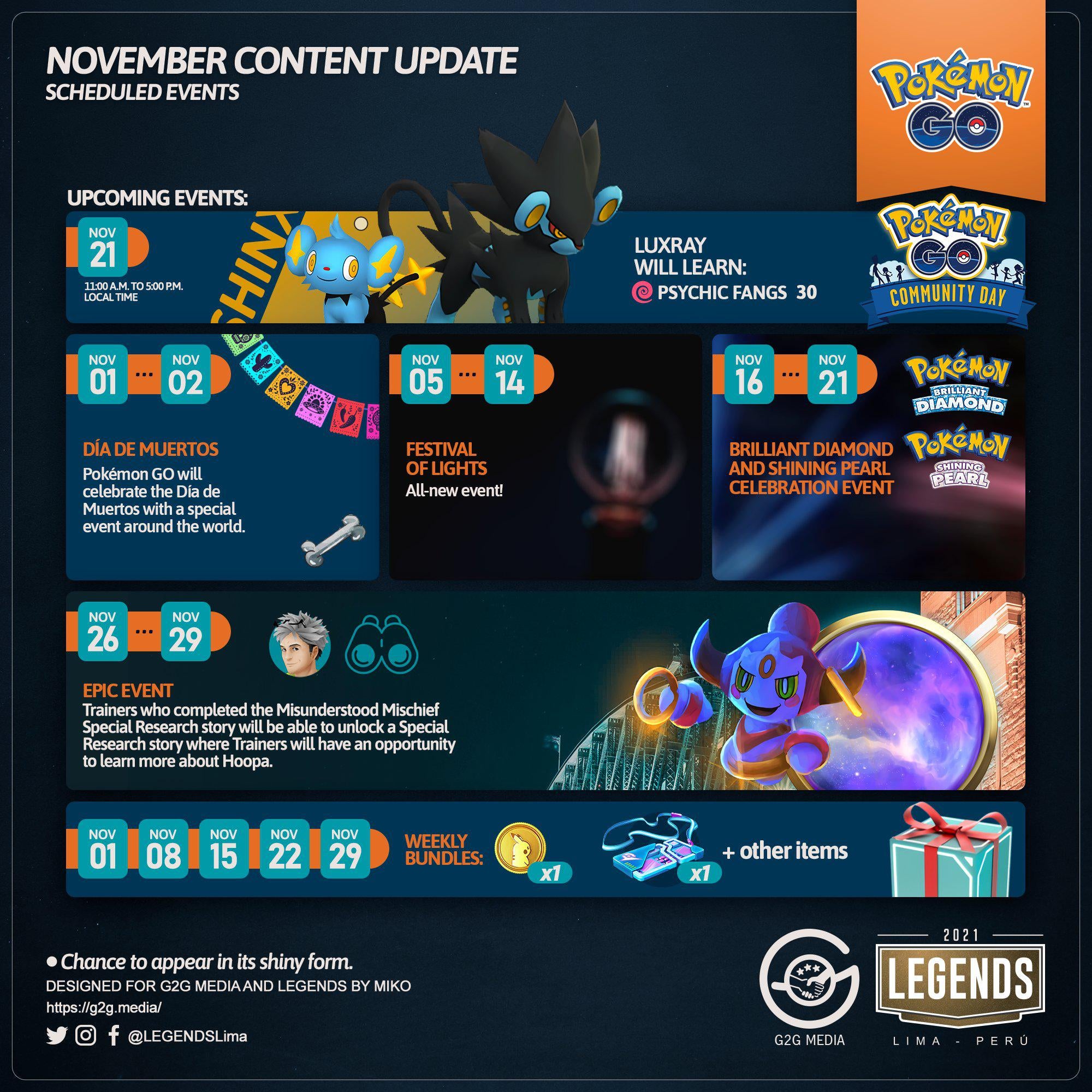 Pok mon GO November 2021 Events Pok mon GO Hub