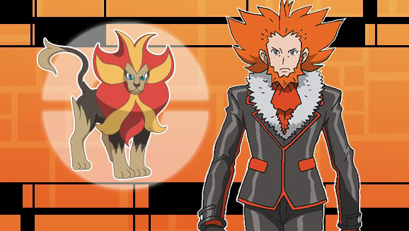 Lysandre and Pyroar