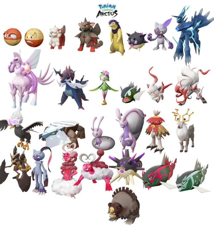 Pokémon Legends: Arceus’ new forms leak