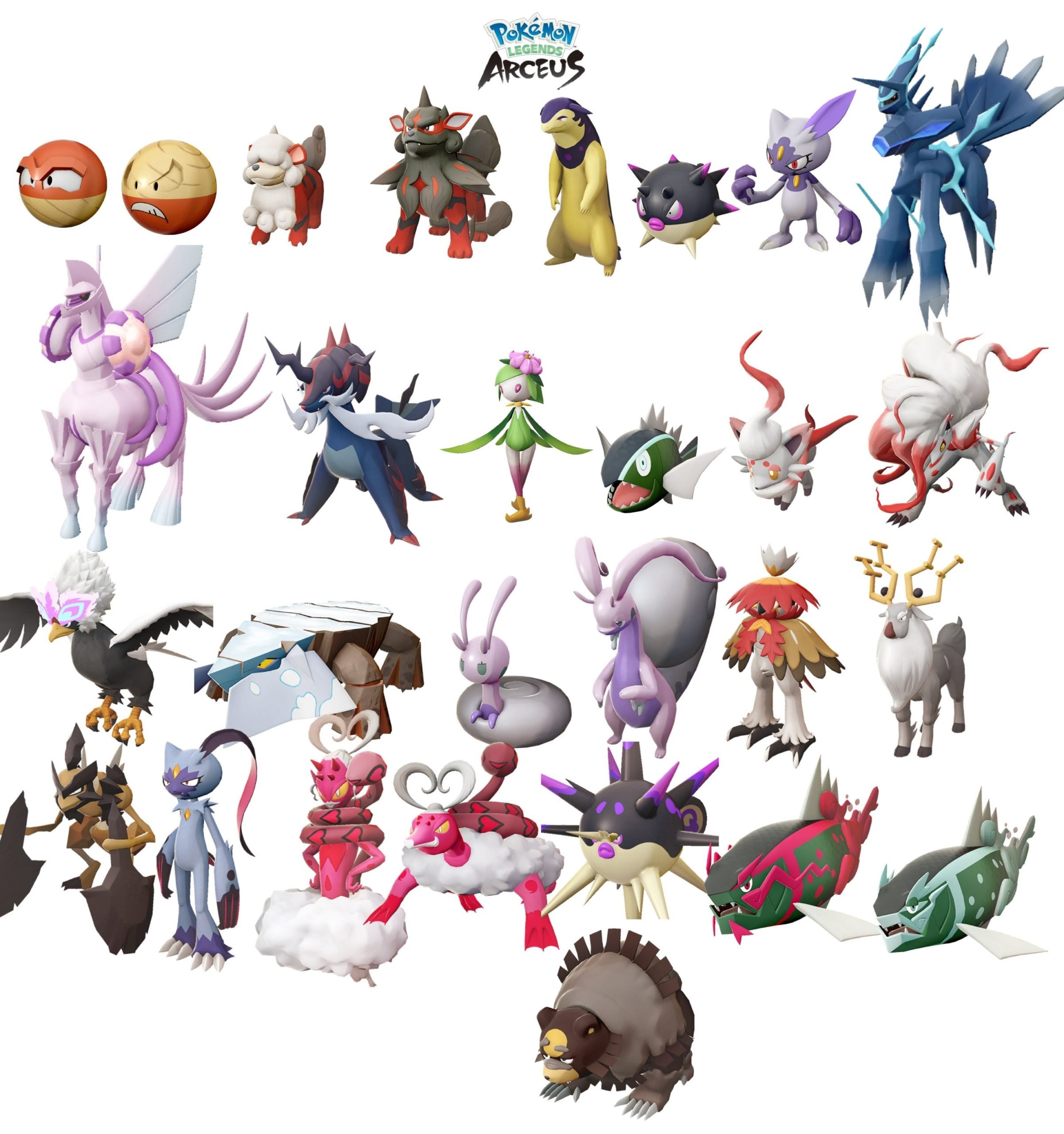 Full Hisui Pokedex Shiny Max Stats Pokemon Legends Arceus