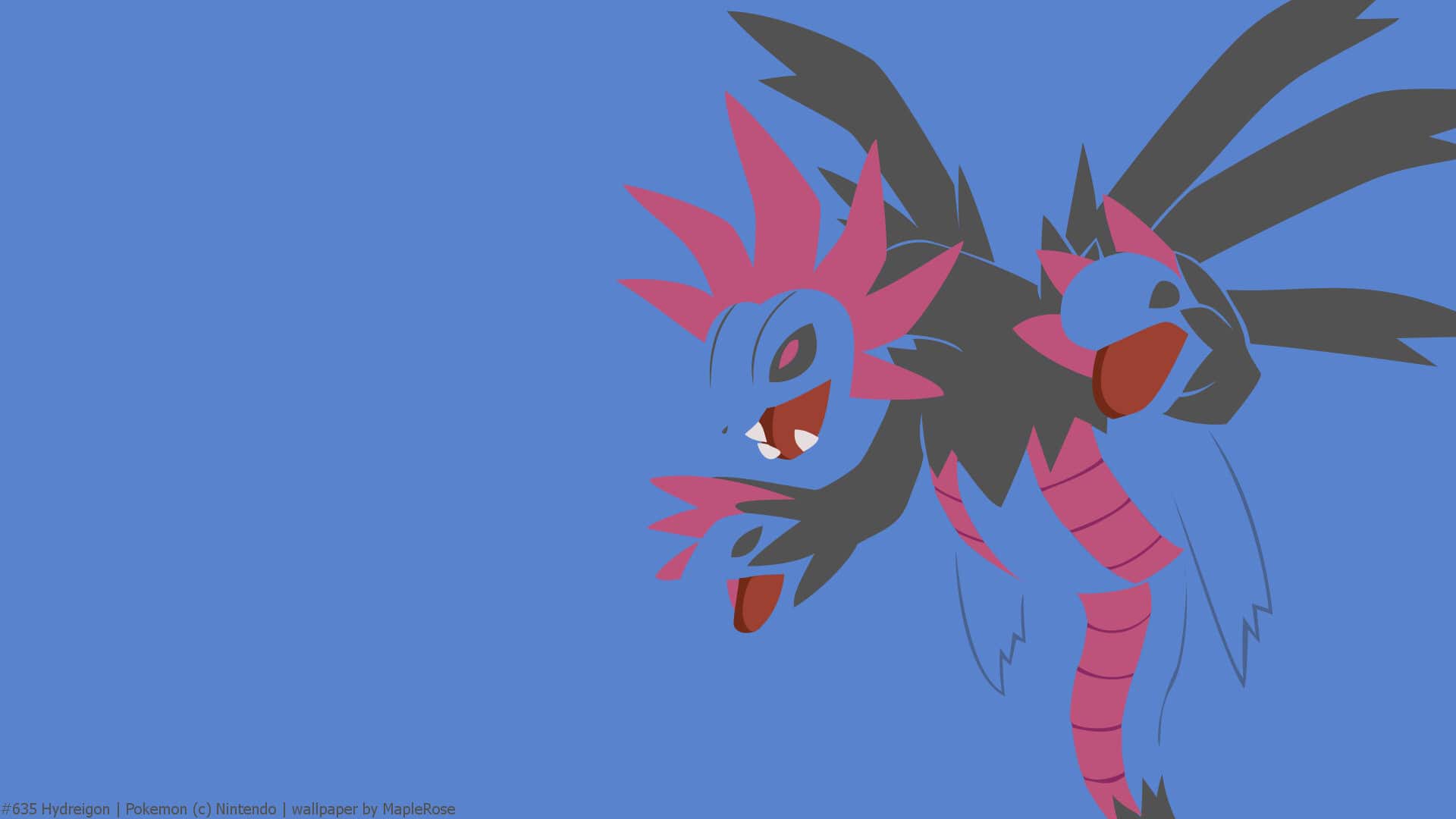 Gen 1 style cute style Hydreigon sudo legendary Pokémon Gen 5