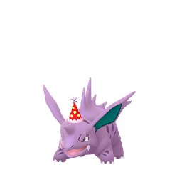party hat nidorino sprite in pokemon go