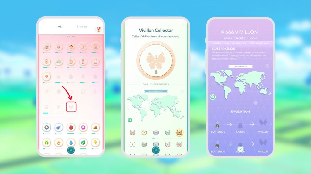 Vivillon Collector Medal mechanics