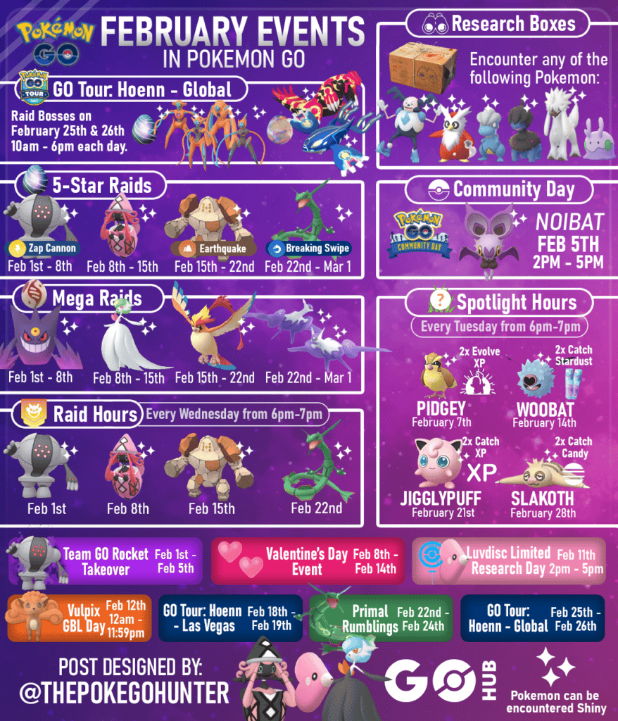 Pokemon Go February 2024 Infographic Lotty Riannon