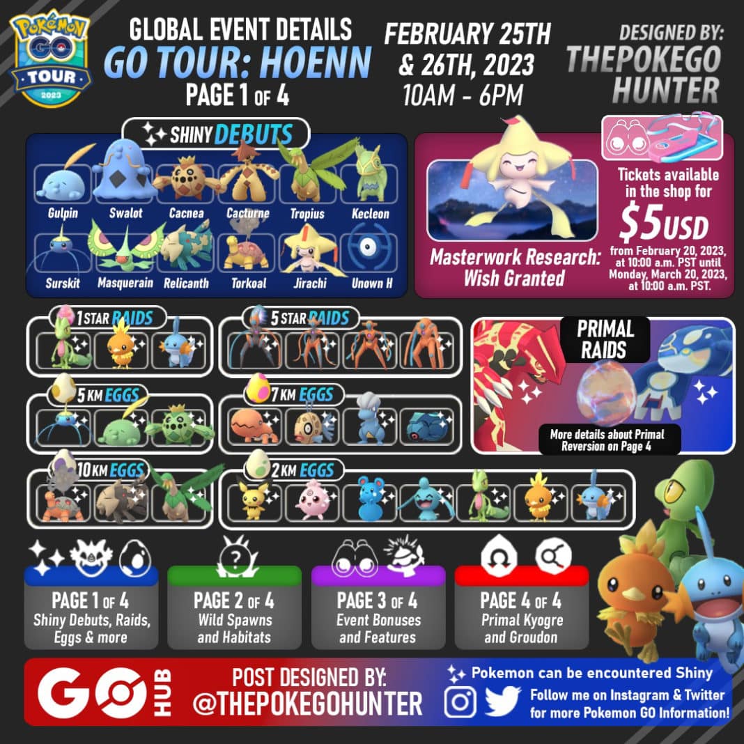Pokémon GO Hoenn Tour Global Complete Guide Pokémon GO Hub