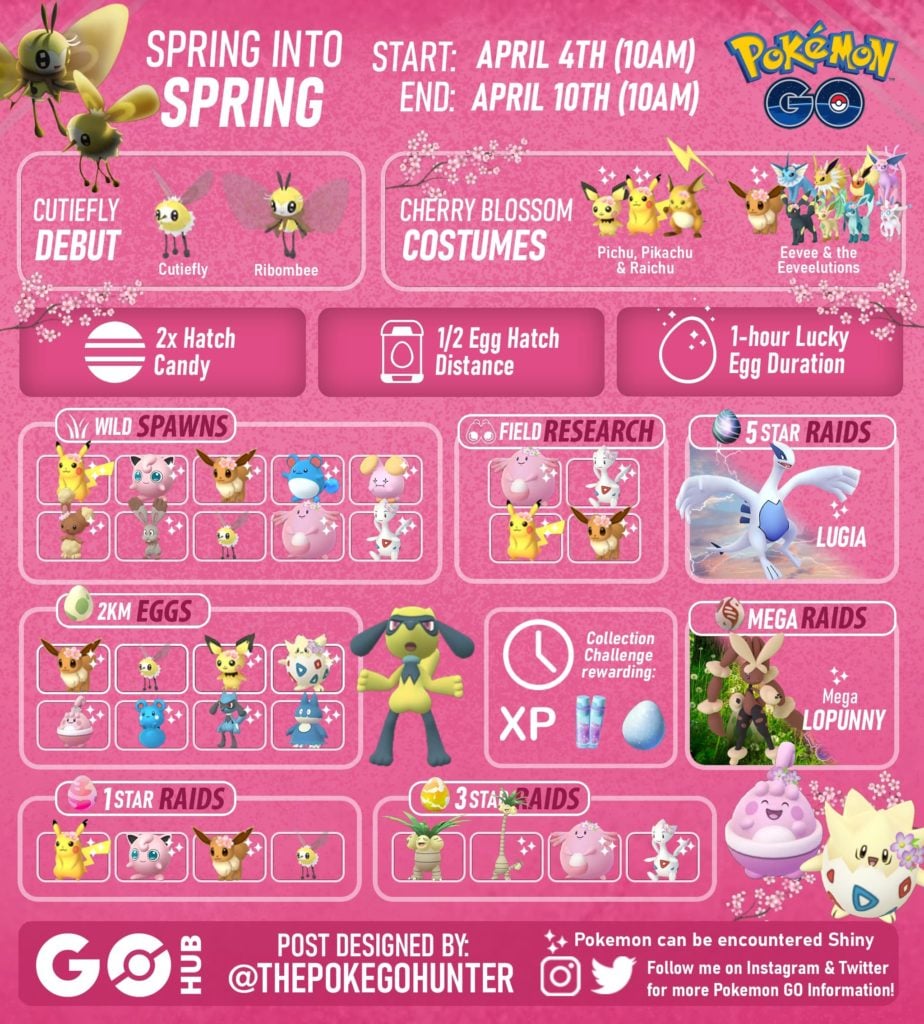 Pokemon GO Spring into Spring 2023 event overview