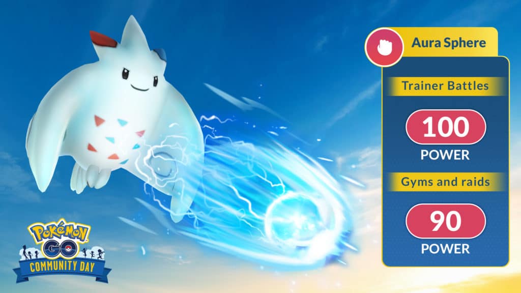 This move never misses – so don’t miss your chance to gain a Togekiss that knows the Charged Attack Aura Sphere by evolving Togetic on #PokemonGOCommunityDay