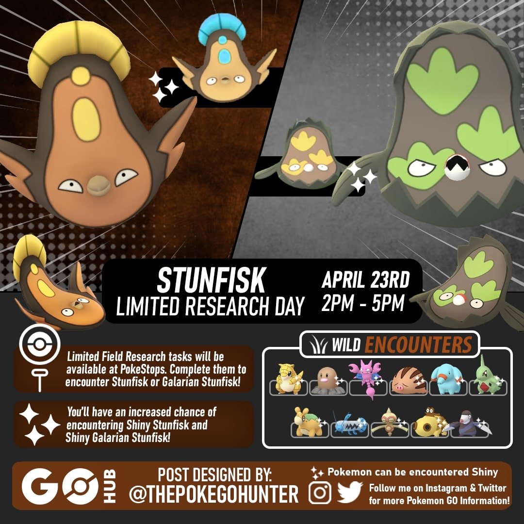 pokemon go stunfisk research tasks