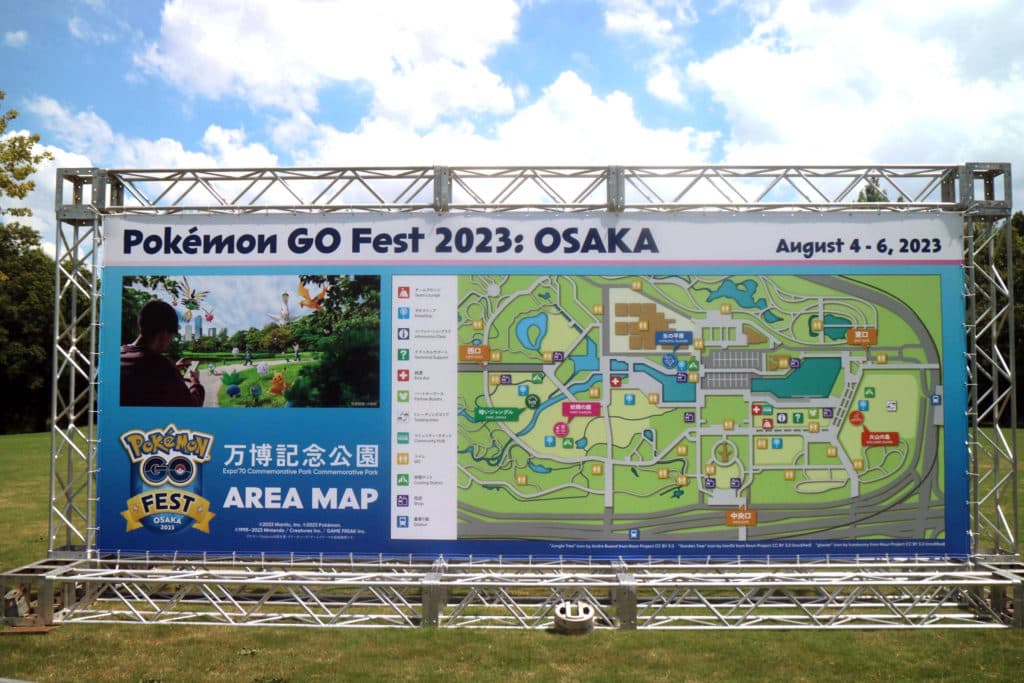 Map of Pokémon GO Fest 2023 Osaka