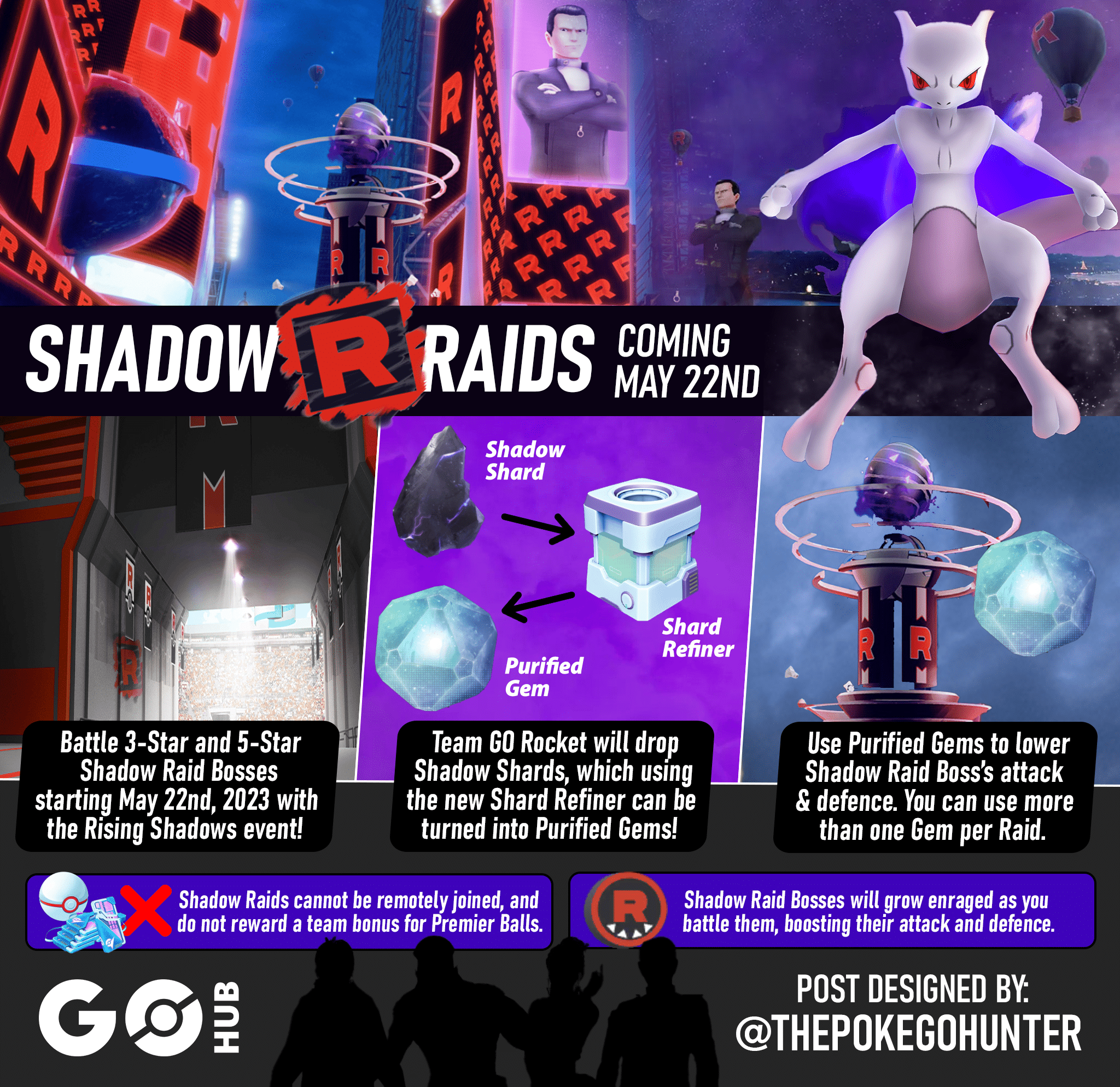 Pokémon GO Hub on X: SHINY SHADOW MEWTWO RAIDS. That's the tweet. Just  kidding, learn everything about the upcoming Rising Shadows event that  introduces Shadow Raids in Pokémon GO on May 22