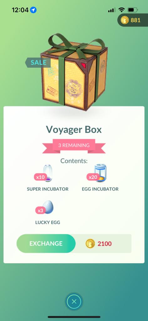 Pokémon GO web-exclusive Great Voyager Box now available